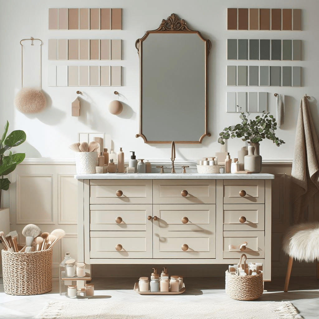 bathroom wall colors with white vanity