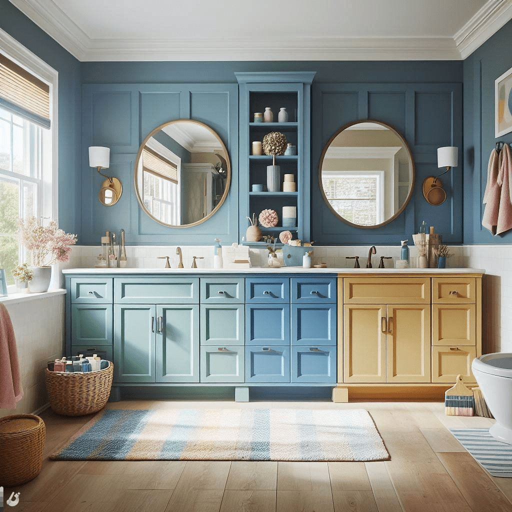 bathroom cabinets colors