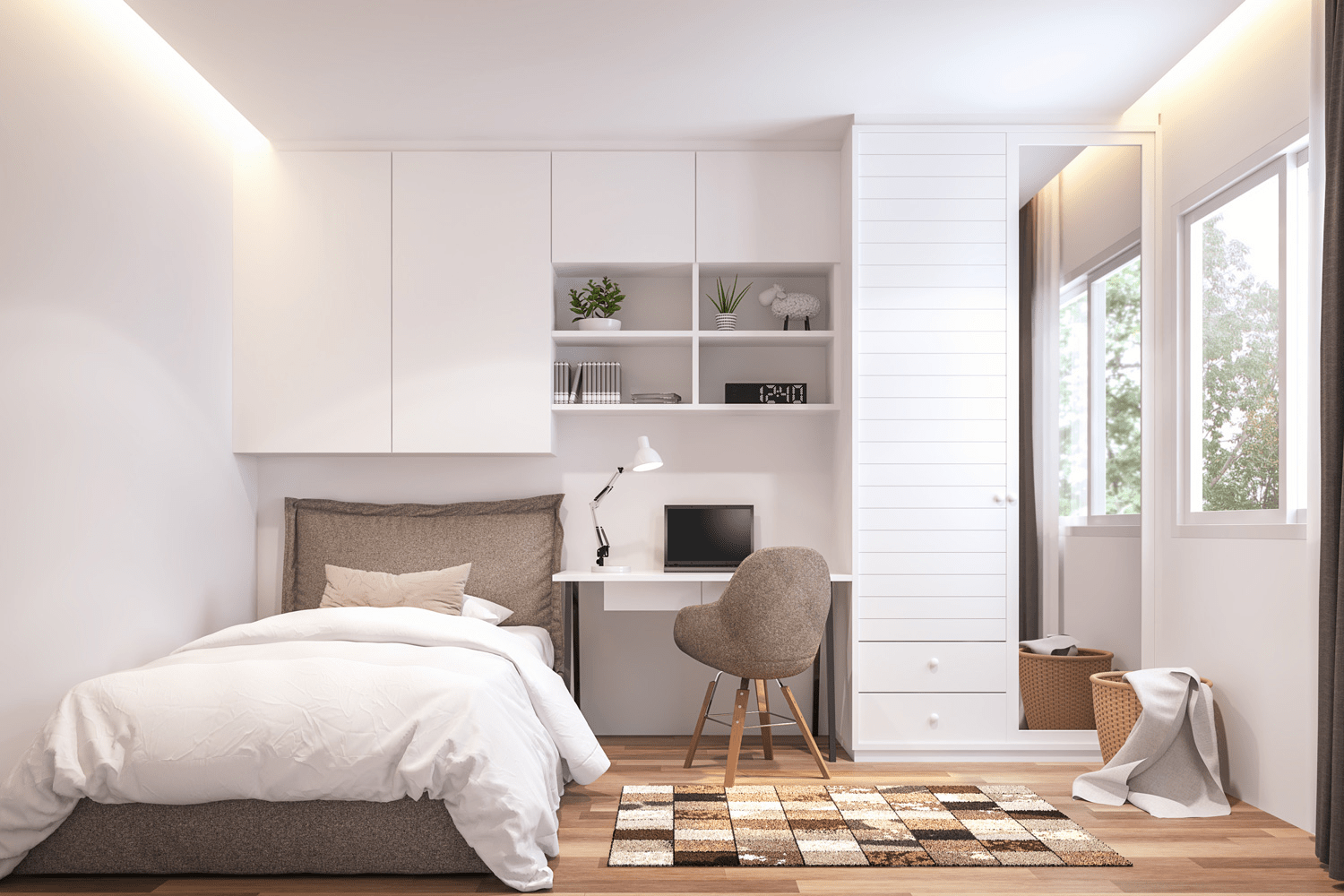 How to Arrange Bedroom Furniture: bed/dresser placement 11 layout for small room