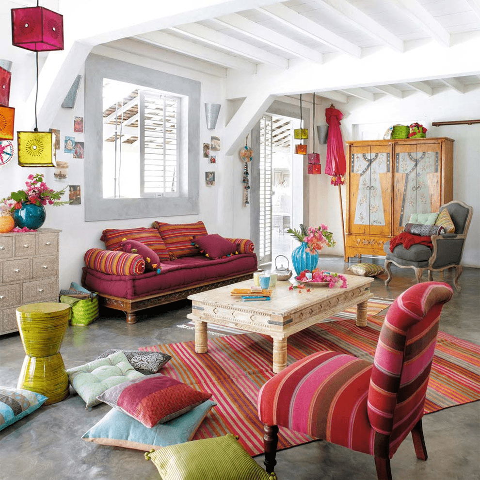 Bohemian sofas| Boho Style Decor| Boho Interior Design