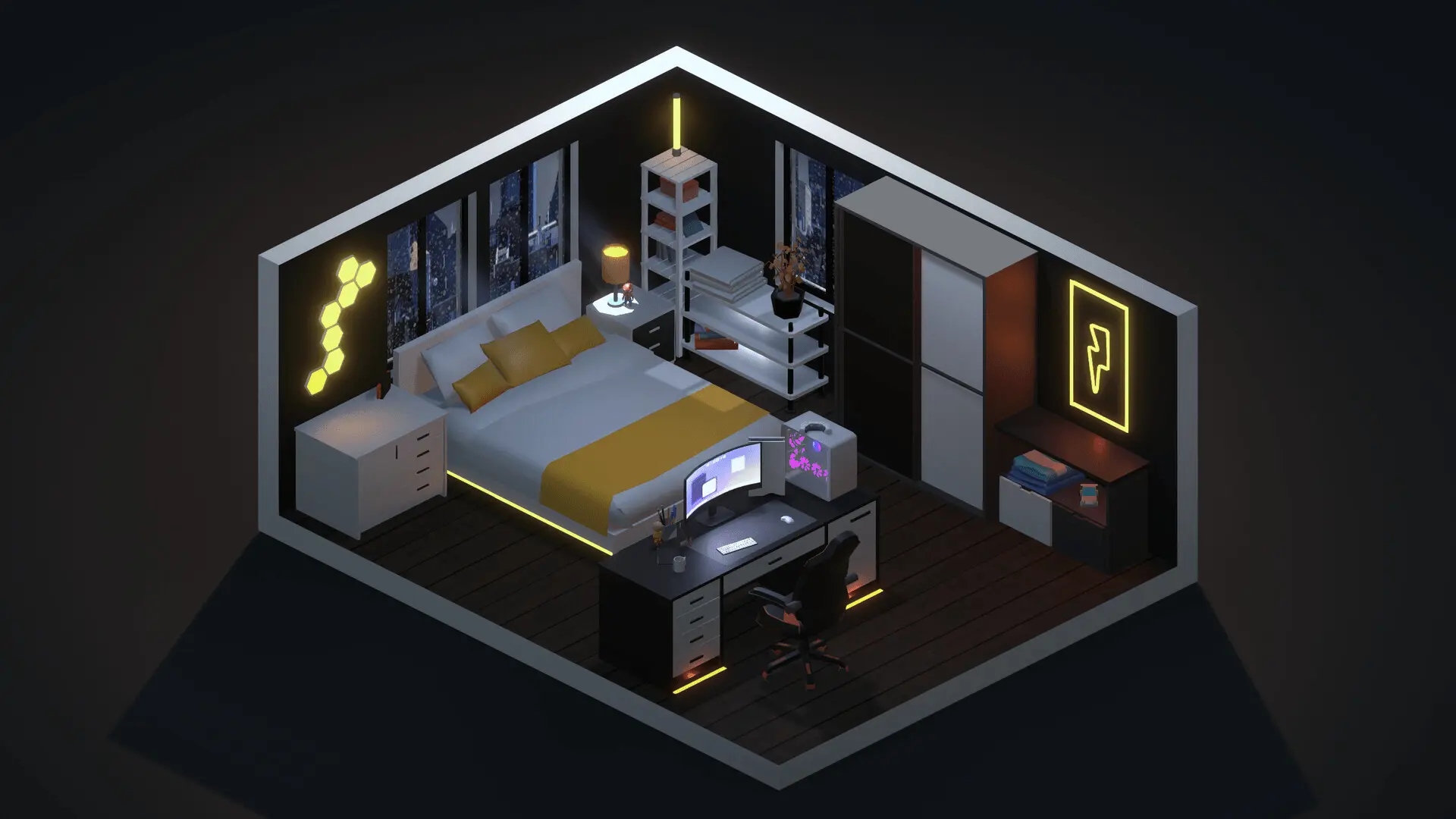 Gaming bedroom