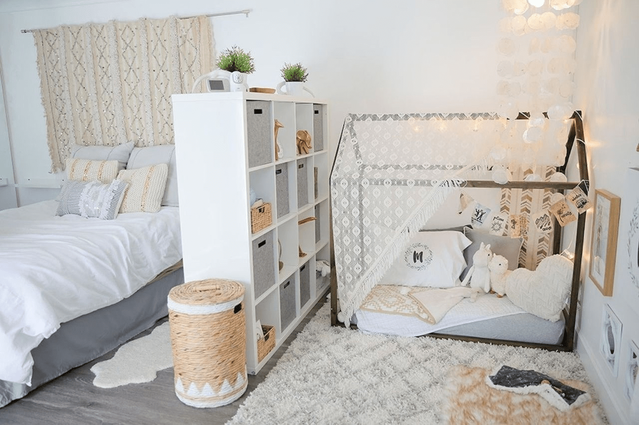 master bedroom with crib