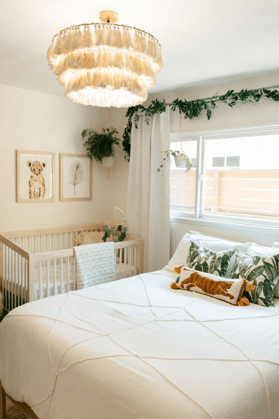 nursery nook in master bedroom