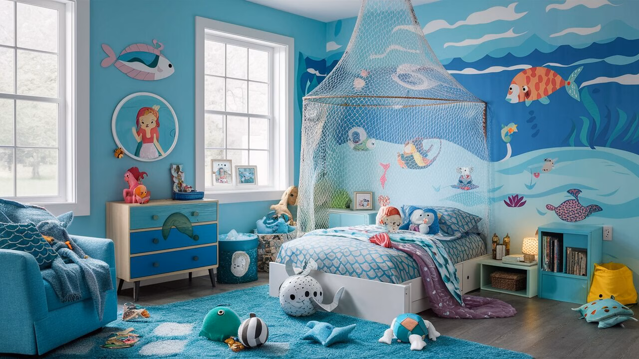 Toddler Room Design  with ocean-themed decor