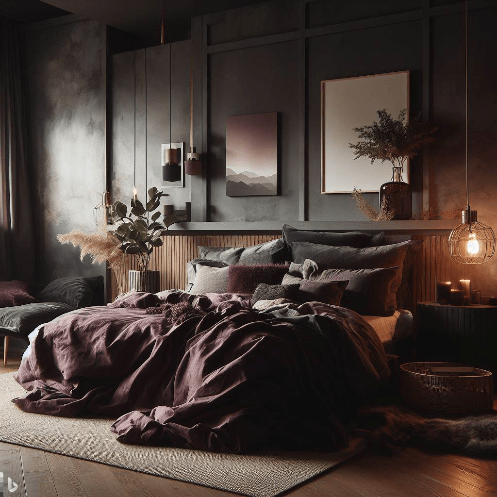 dark moody bedroom
