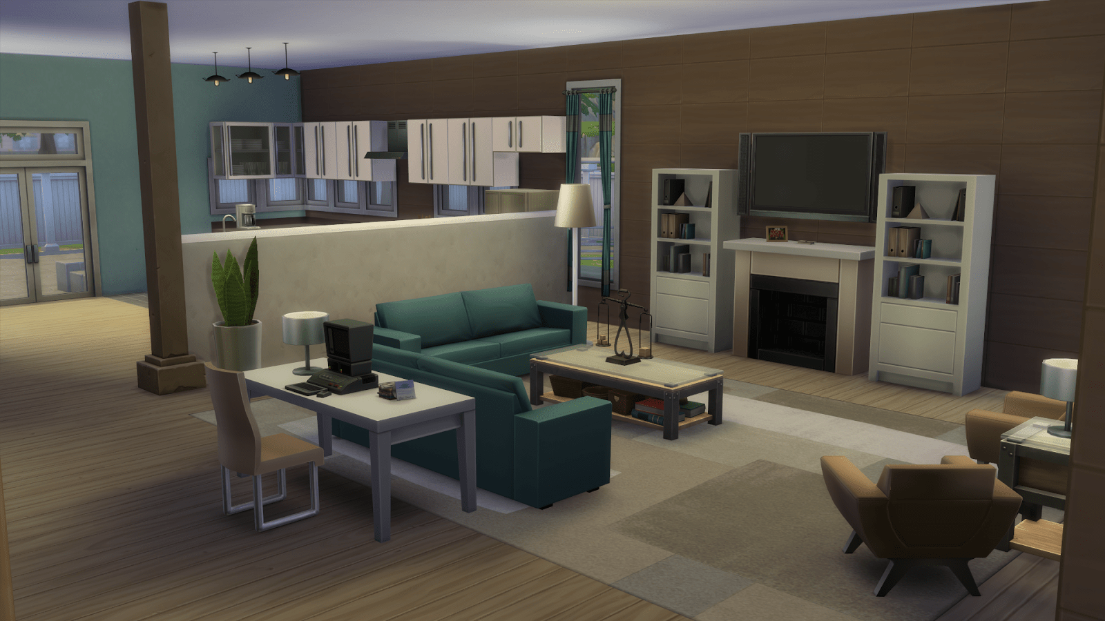 contemporary decor sims 4