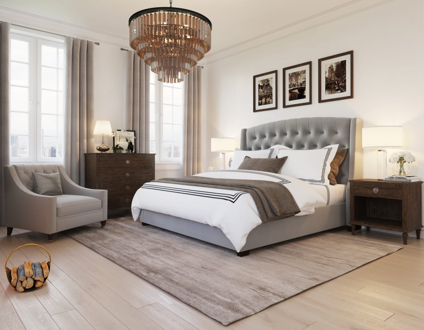 grey bedroom