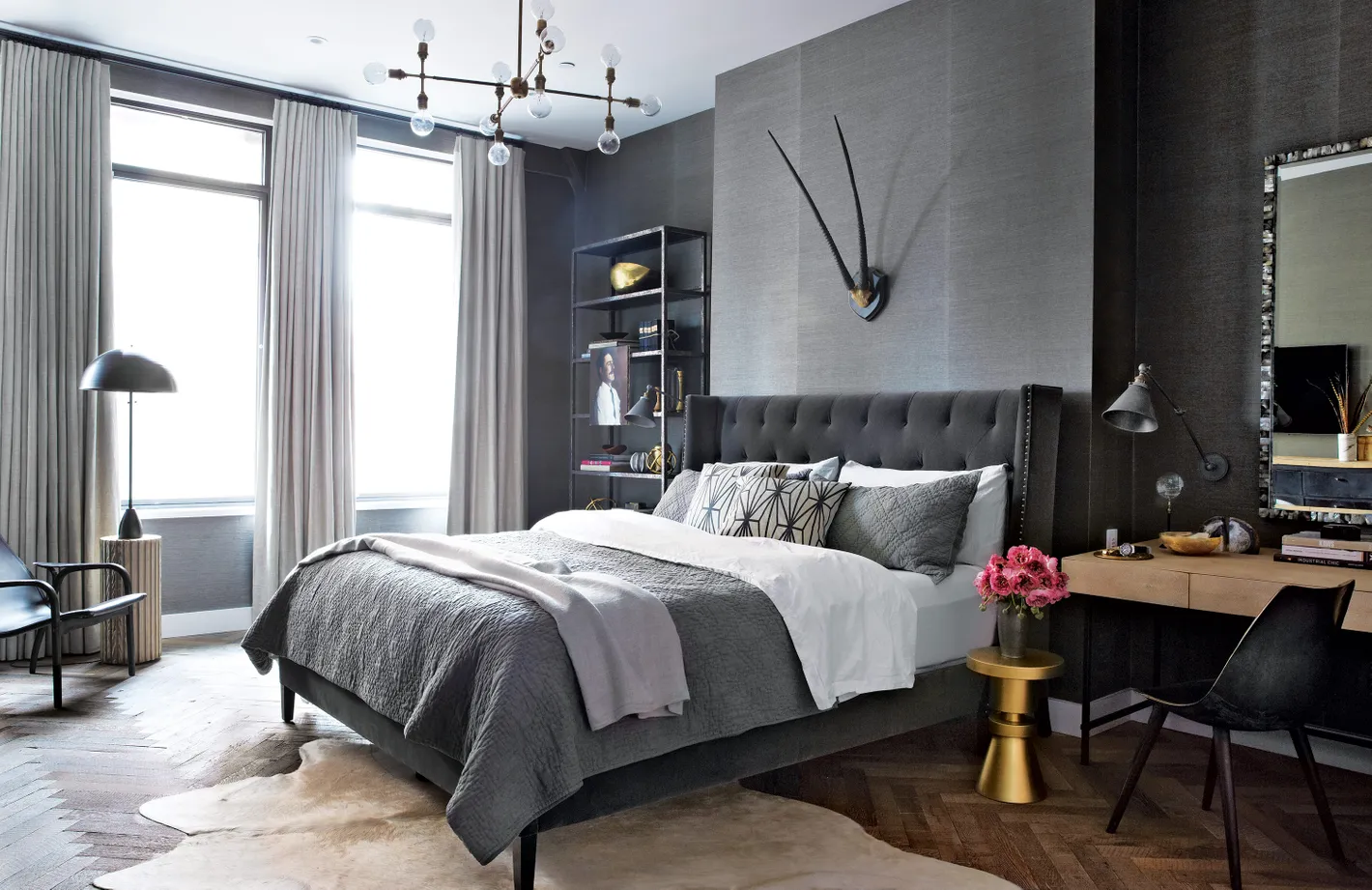 Grey Bedroom|
Grey Interior Design