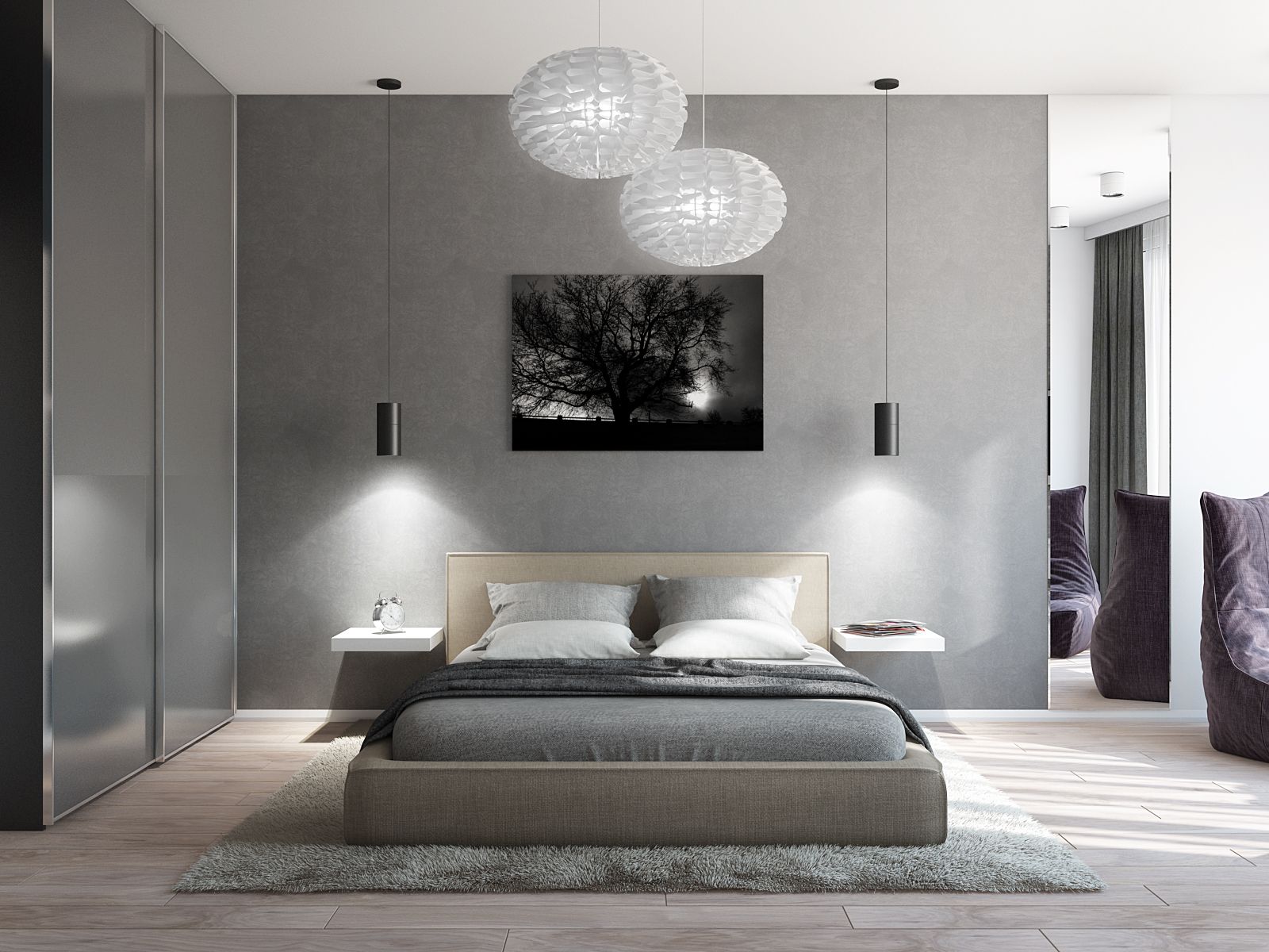 Bedroom Design Minimalist | modern grey bedroom
