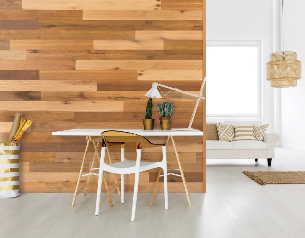 Best Panel Wall Makeover Ideas That Will Create Charming Room 2 Peel-and-stick paneling| home decorating ideas wood paneling