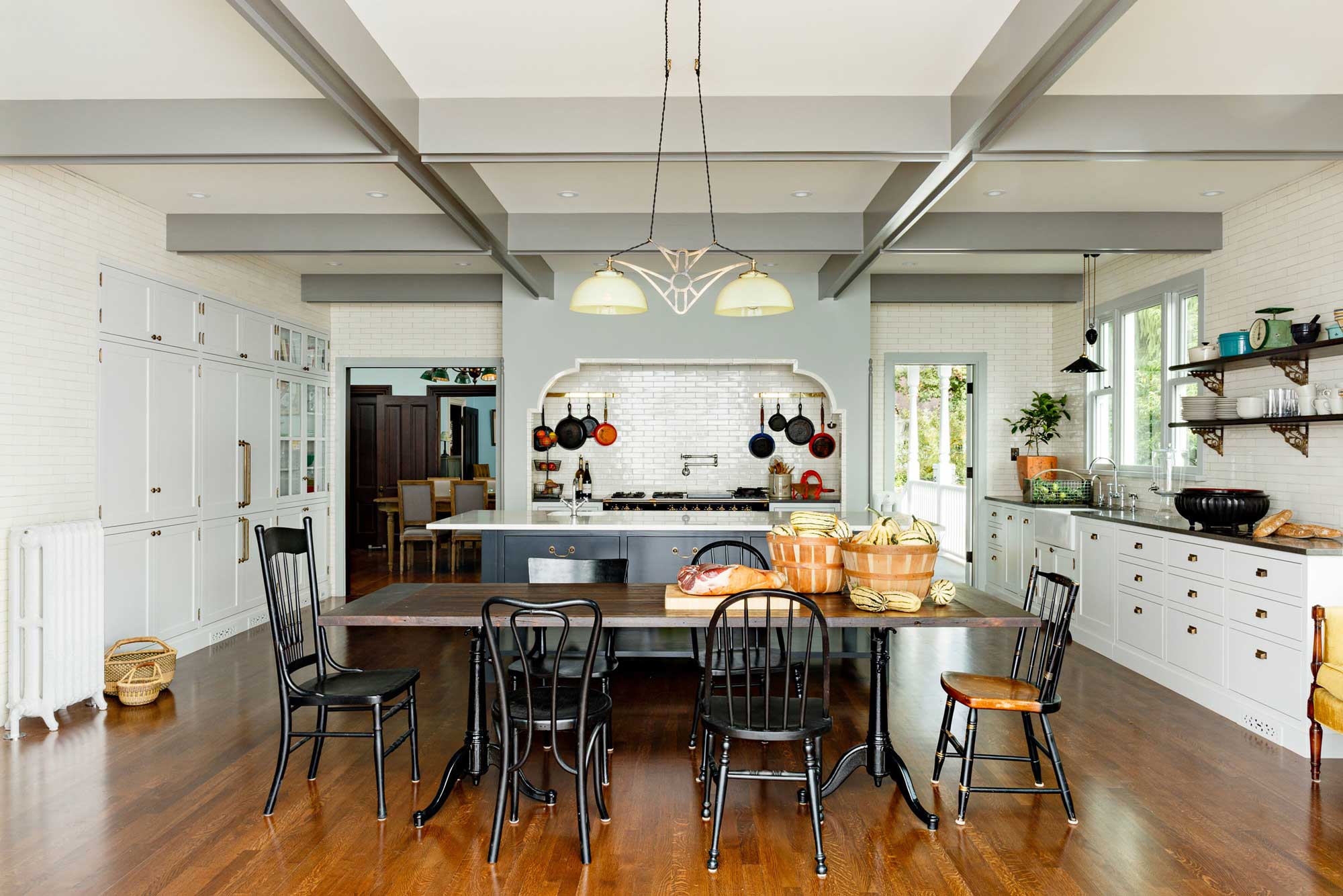Dining Room and Kitchen| modern farm dining room