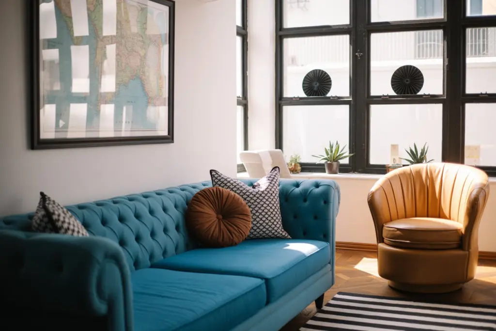 open concept small kitchen living room