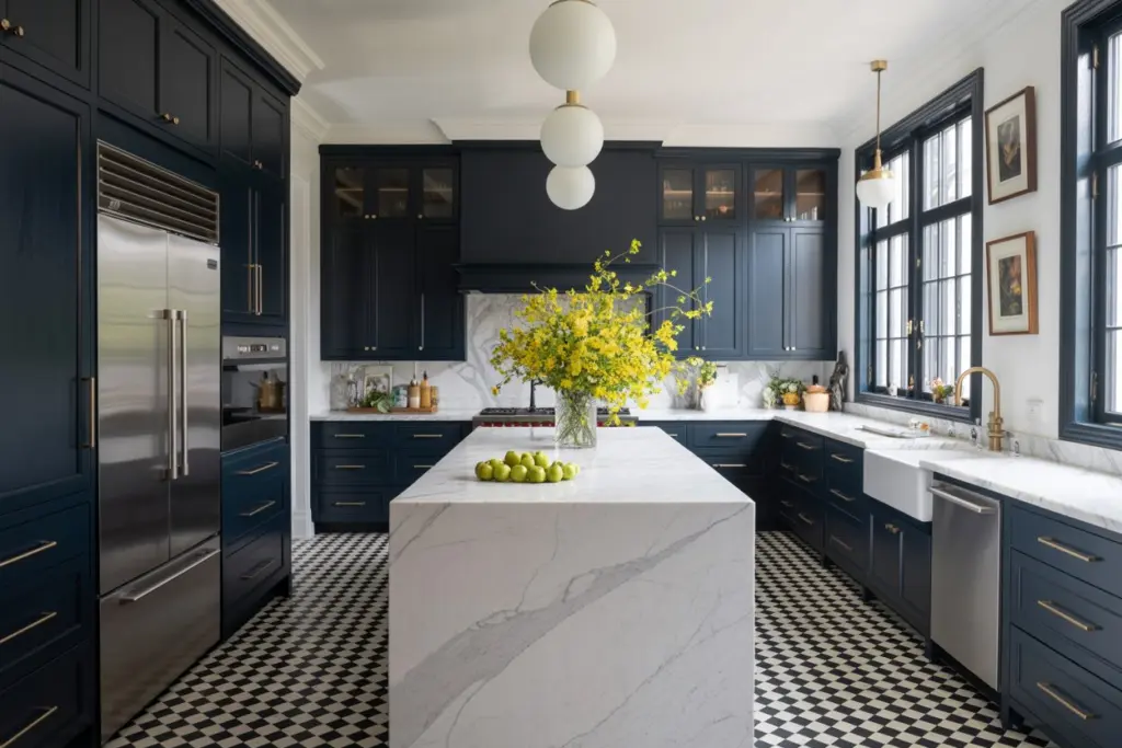 Navy Blue Kitchen| Kitchen Dark Blue