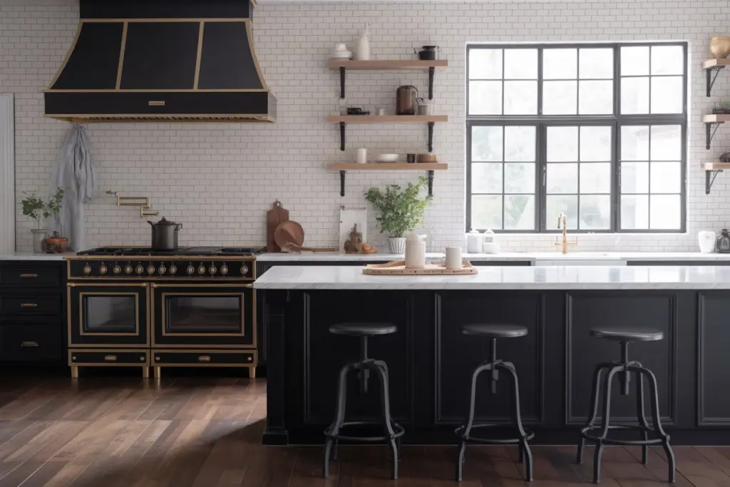 dark and moody kitchen