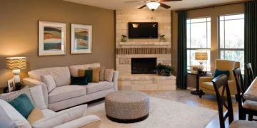 corner fireplace living room layout