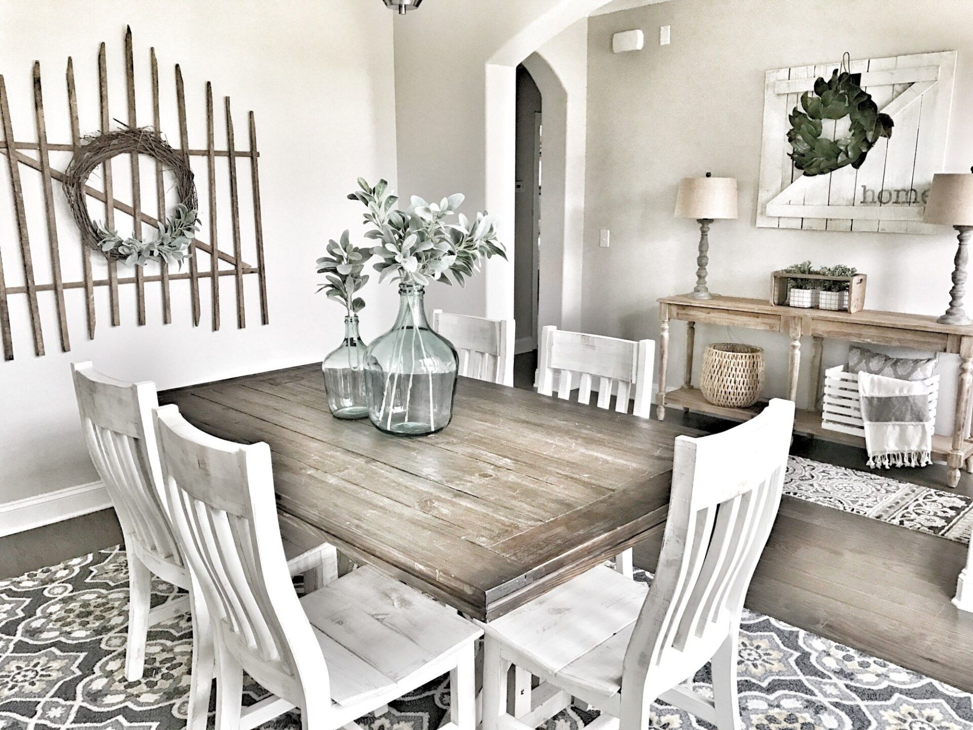 farmhouse style dining table