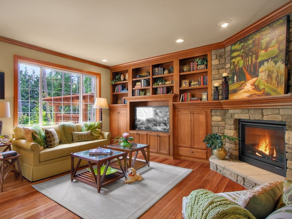 Fireplace in the Living Room Corner