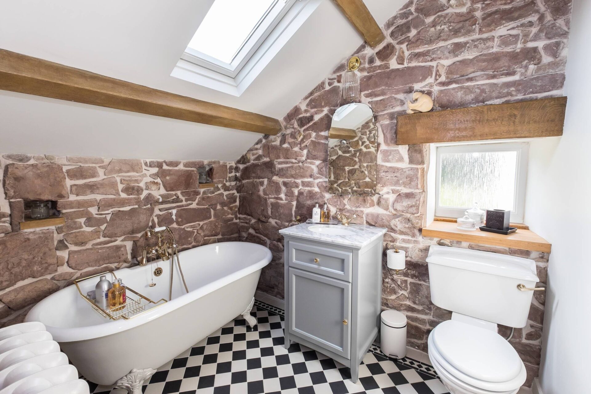 rustic master bath