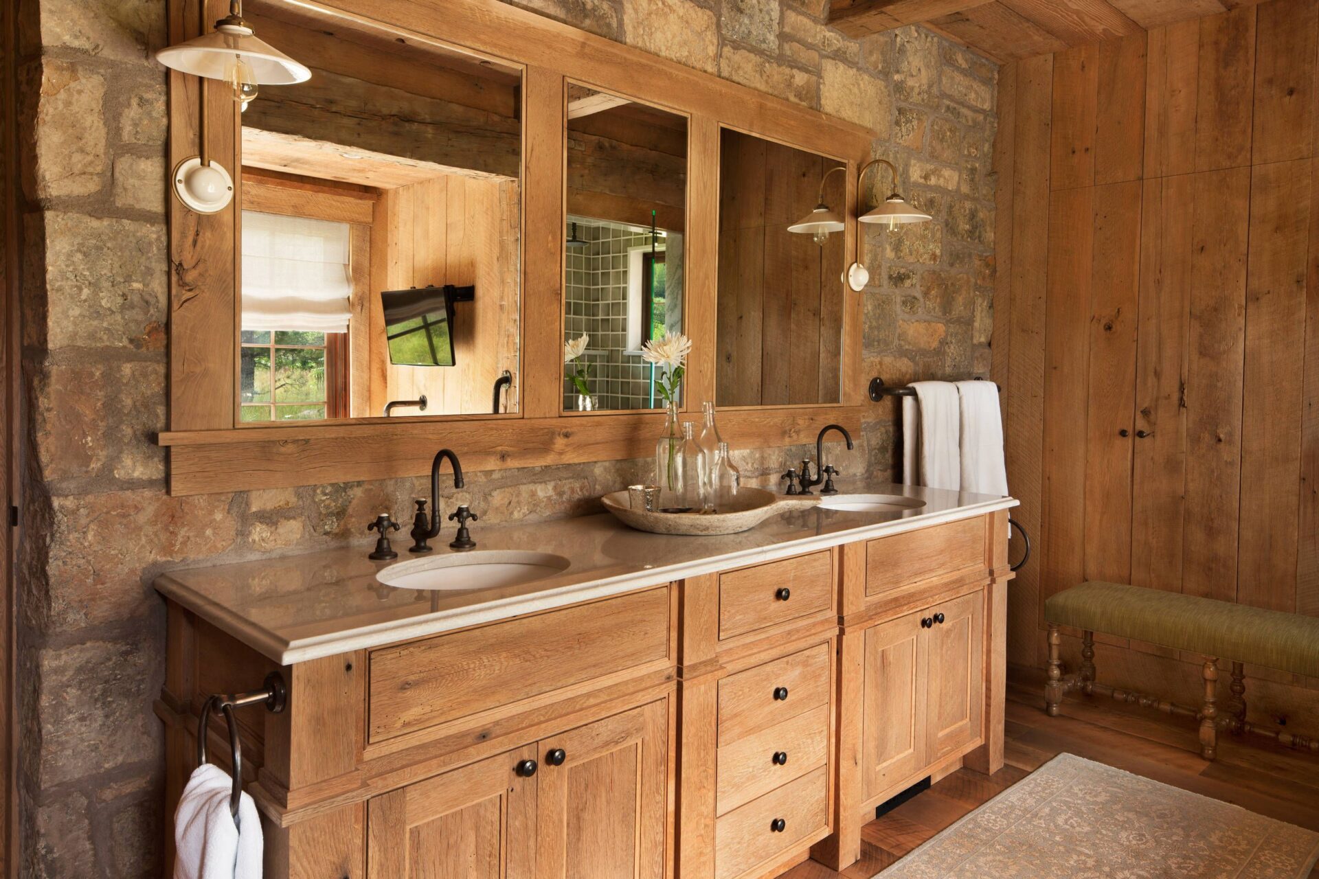 master bathroom rustic
