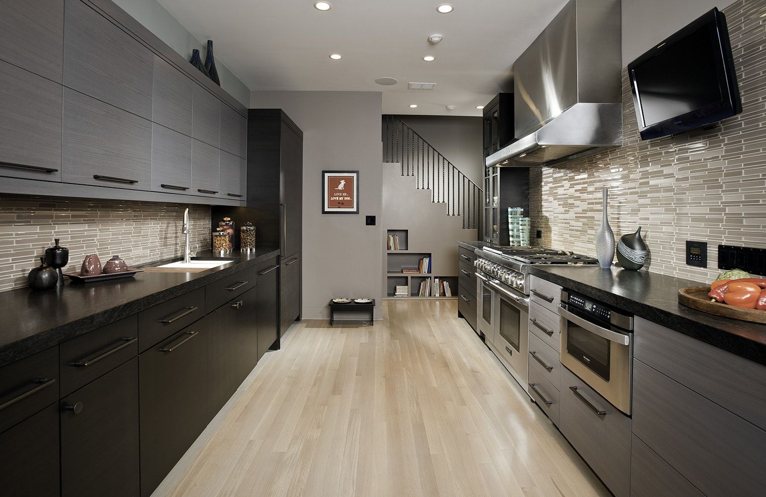 Galley Kitchen Designs| dark moody kitchen

