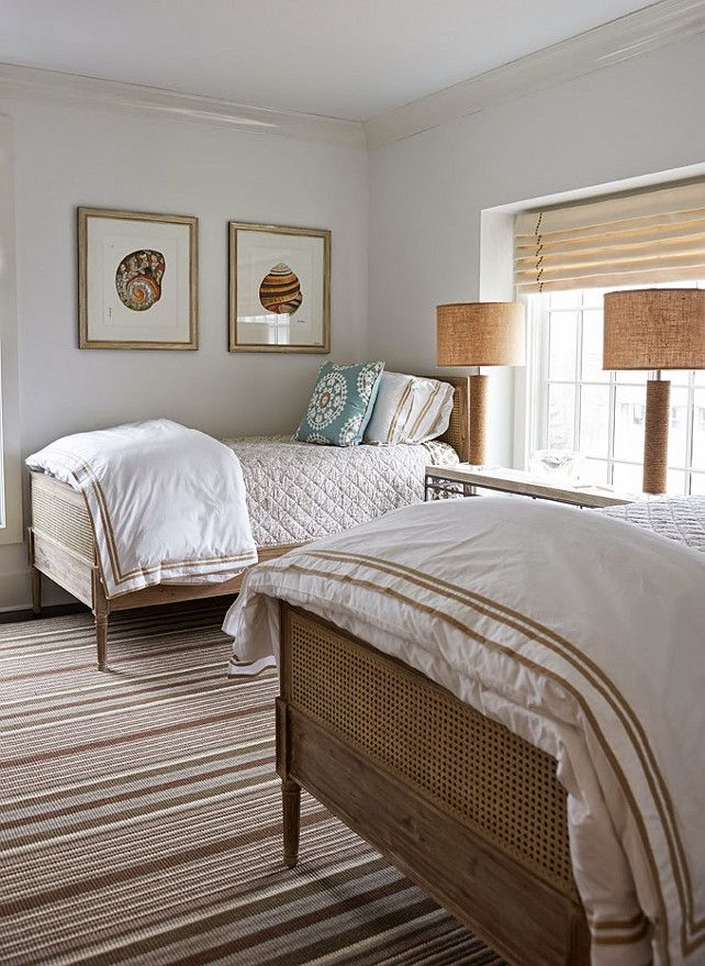 twin guest bed ideas| mid century modern style