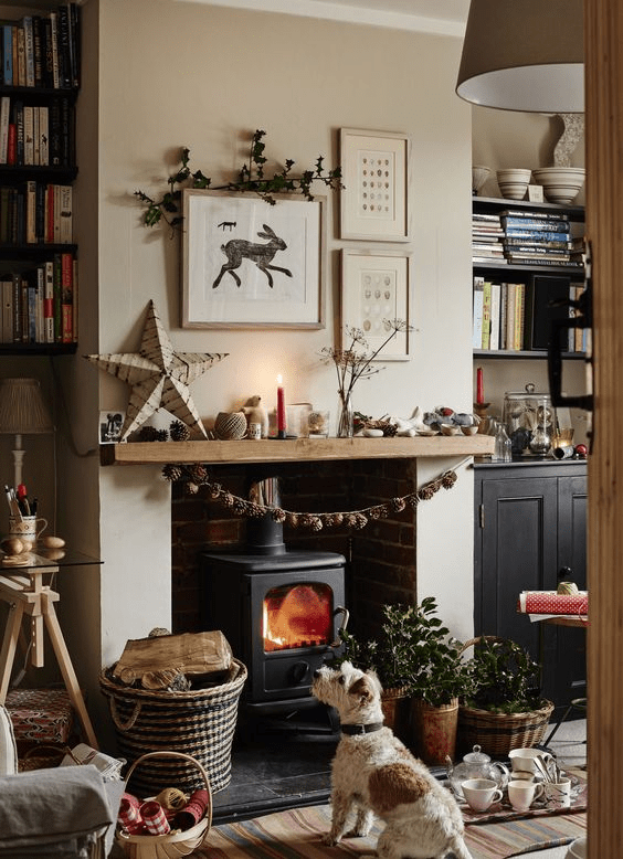 corner fireplace makeover