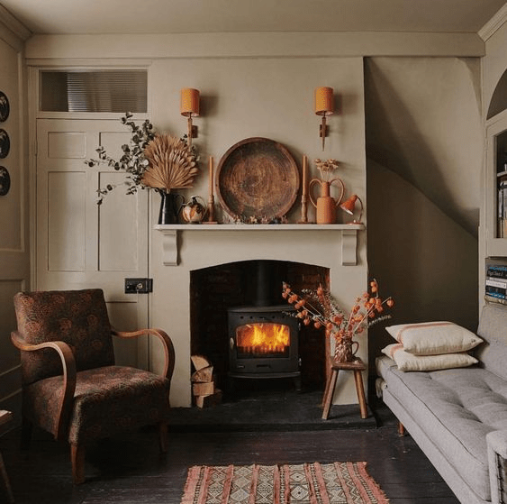 simple corner fireplace designs
