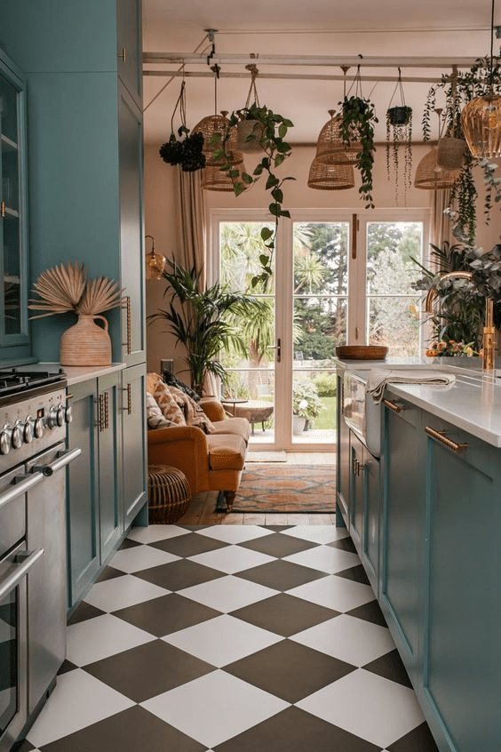 open kitchen and living room