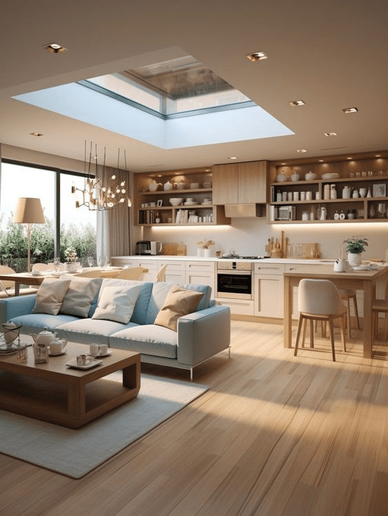 open kitchen living area