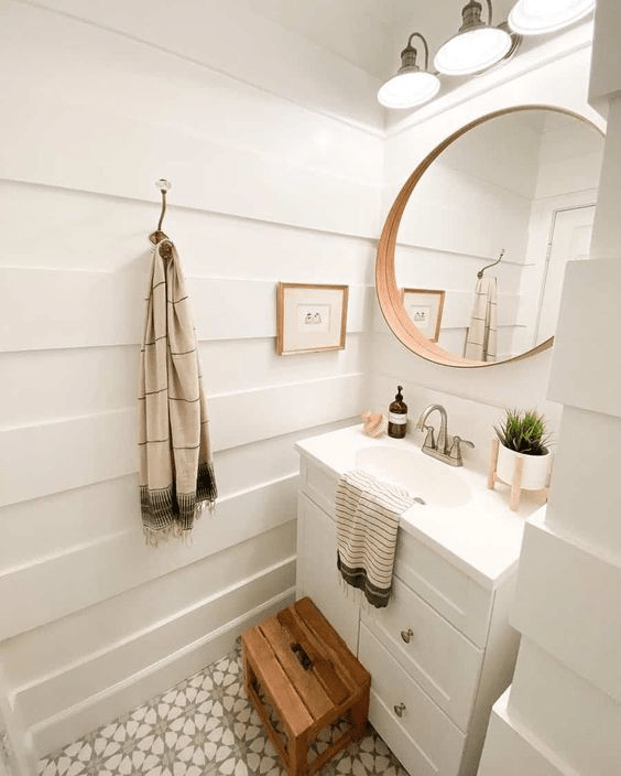 rustic vessel sink vanity