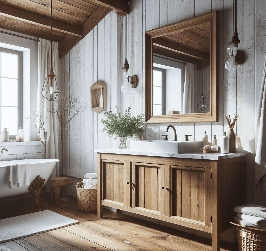 rustic bathroom theme