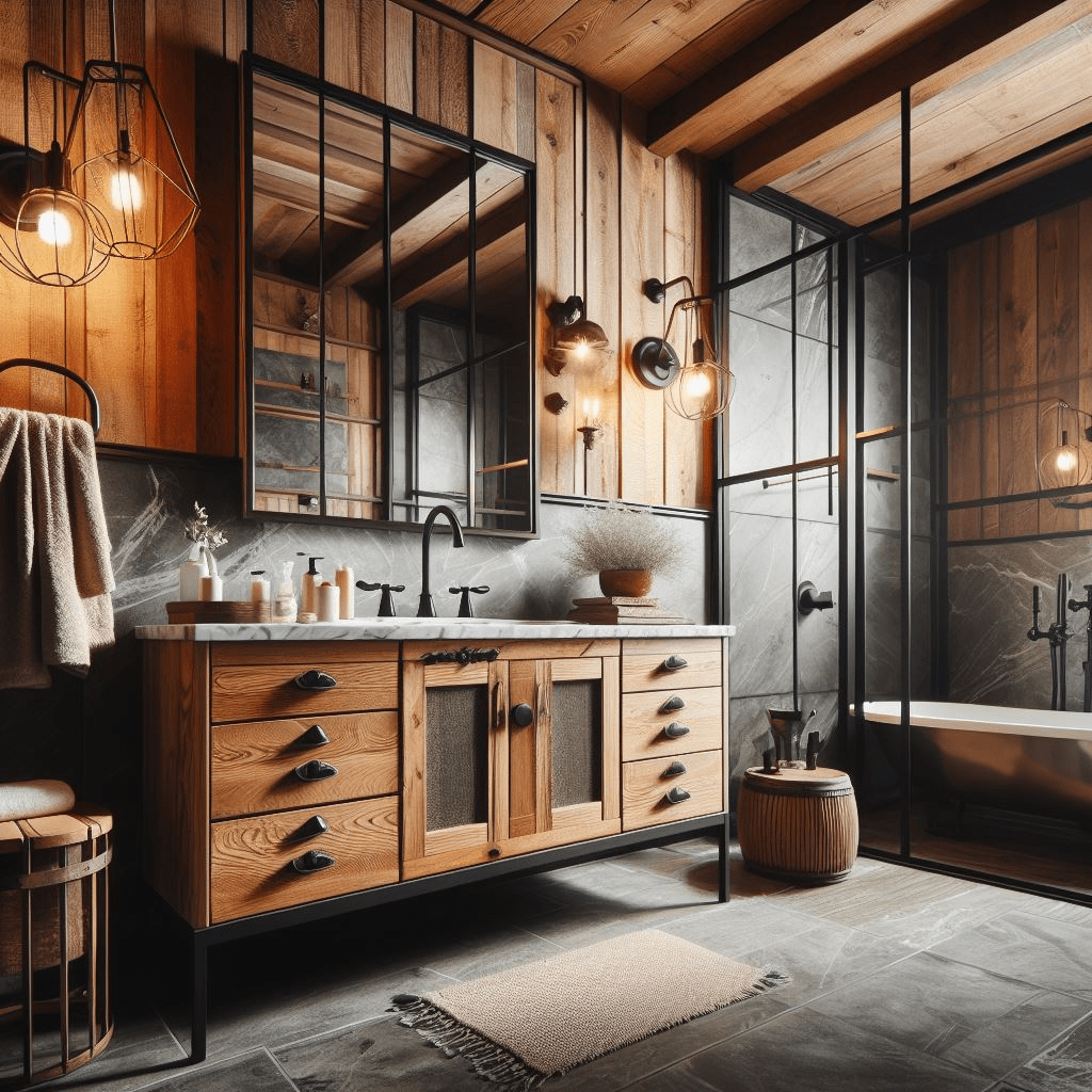rustic spanish style bathroom