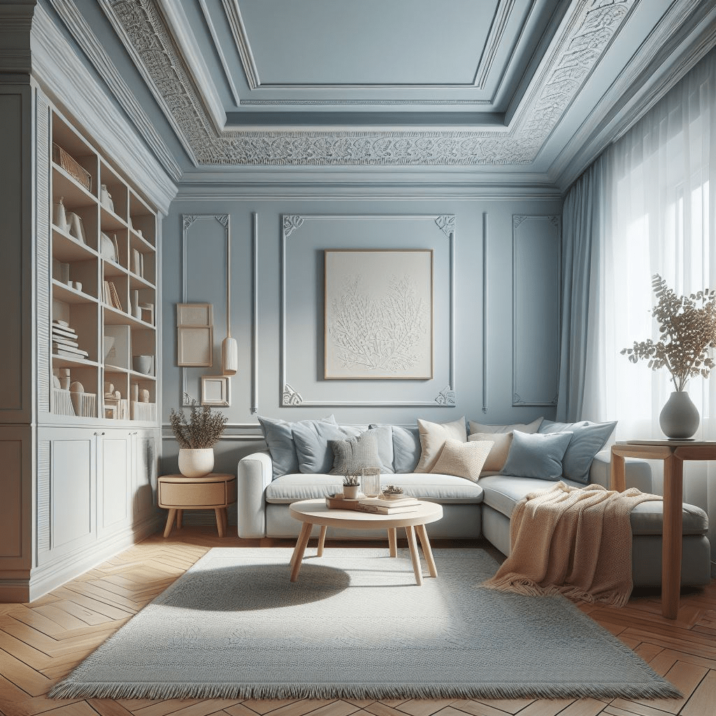 small high ceiling living room