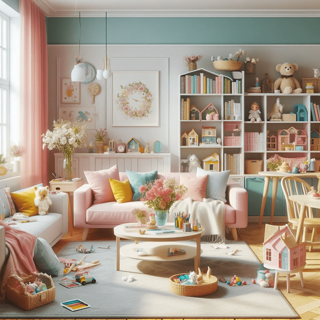 living room playroom combo ideas