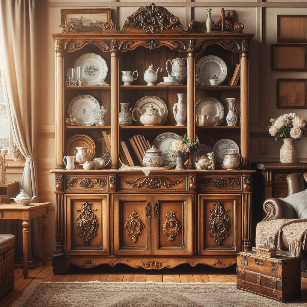 rustic china hutch