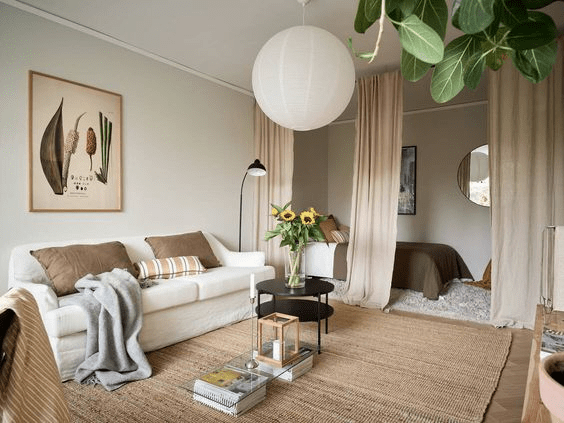 bedroom turned into living room
