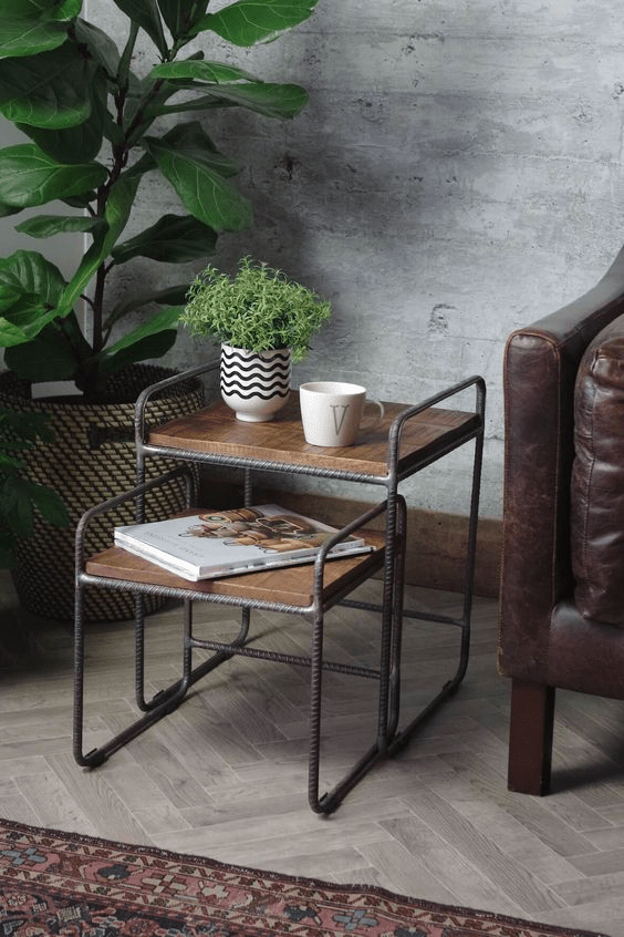industrial style side table| small side table
