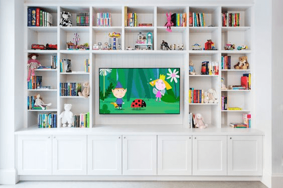 living room and playroom combo