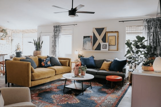 Colorful Fun Family Room