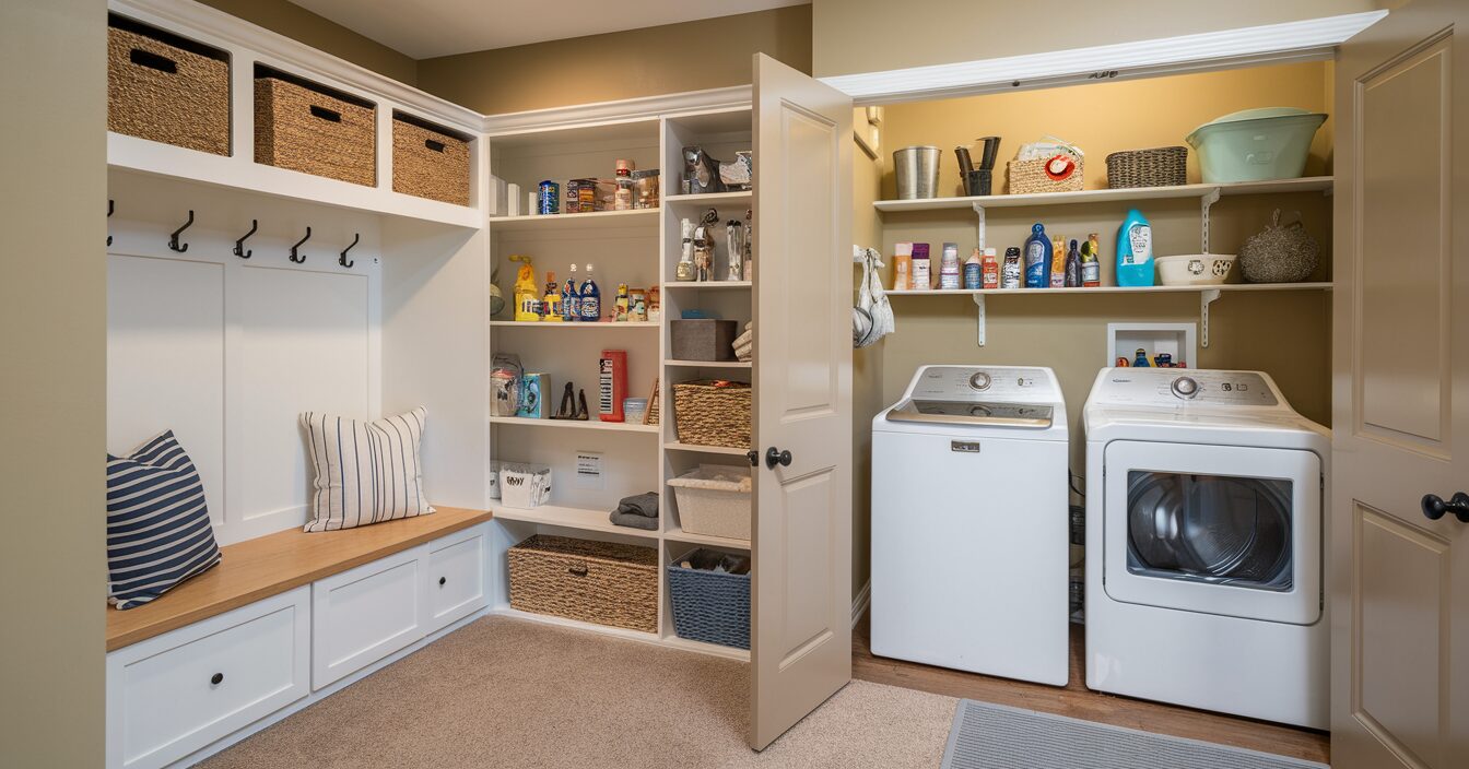 laundry room and pantry combo