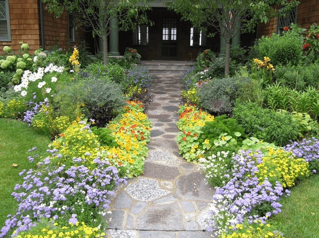 perennial flower bed layout