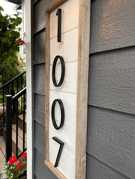 vertical house numbers
