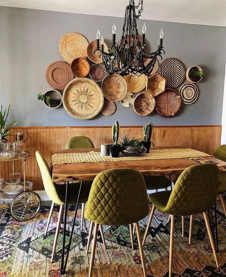 boho dining room table
