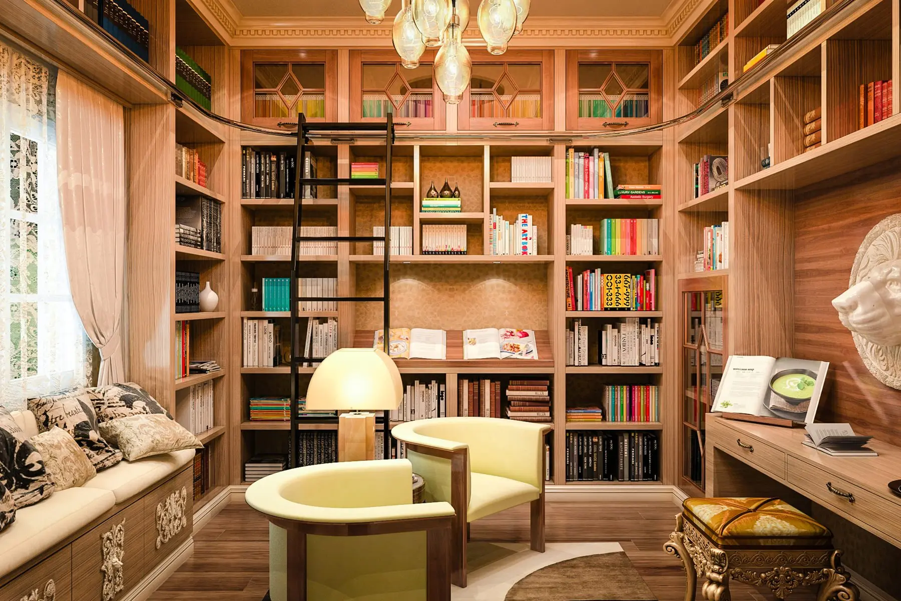 Library Room In House: Amazing Ideas and Images 3 home library ideas