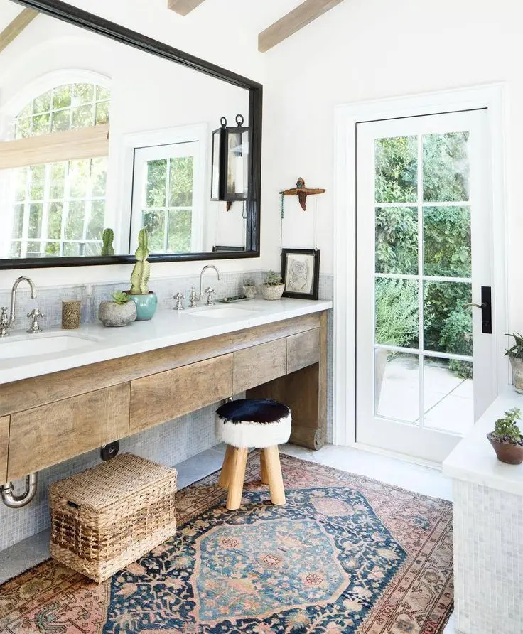 Boho Bathroom Rug|
Boho Style Bathroom
