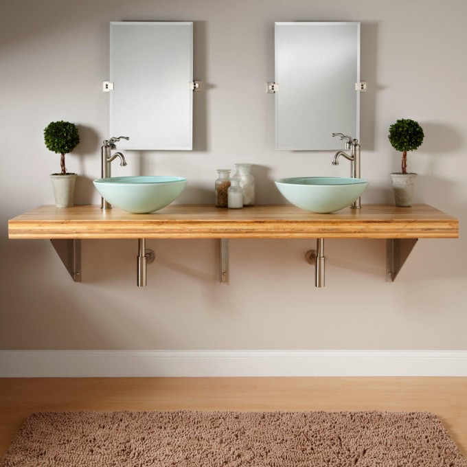bamboo bathroom countertop