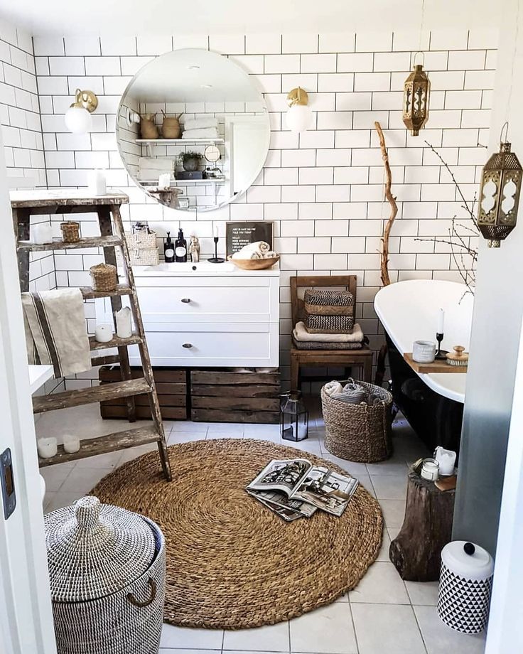 bathroom boho decor

