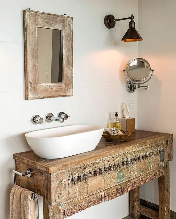 bohemian bathroom decor
