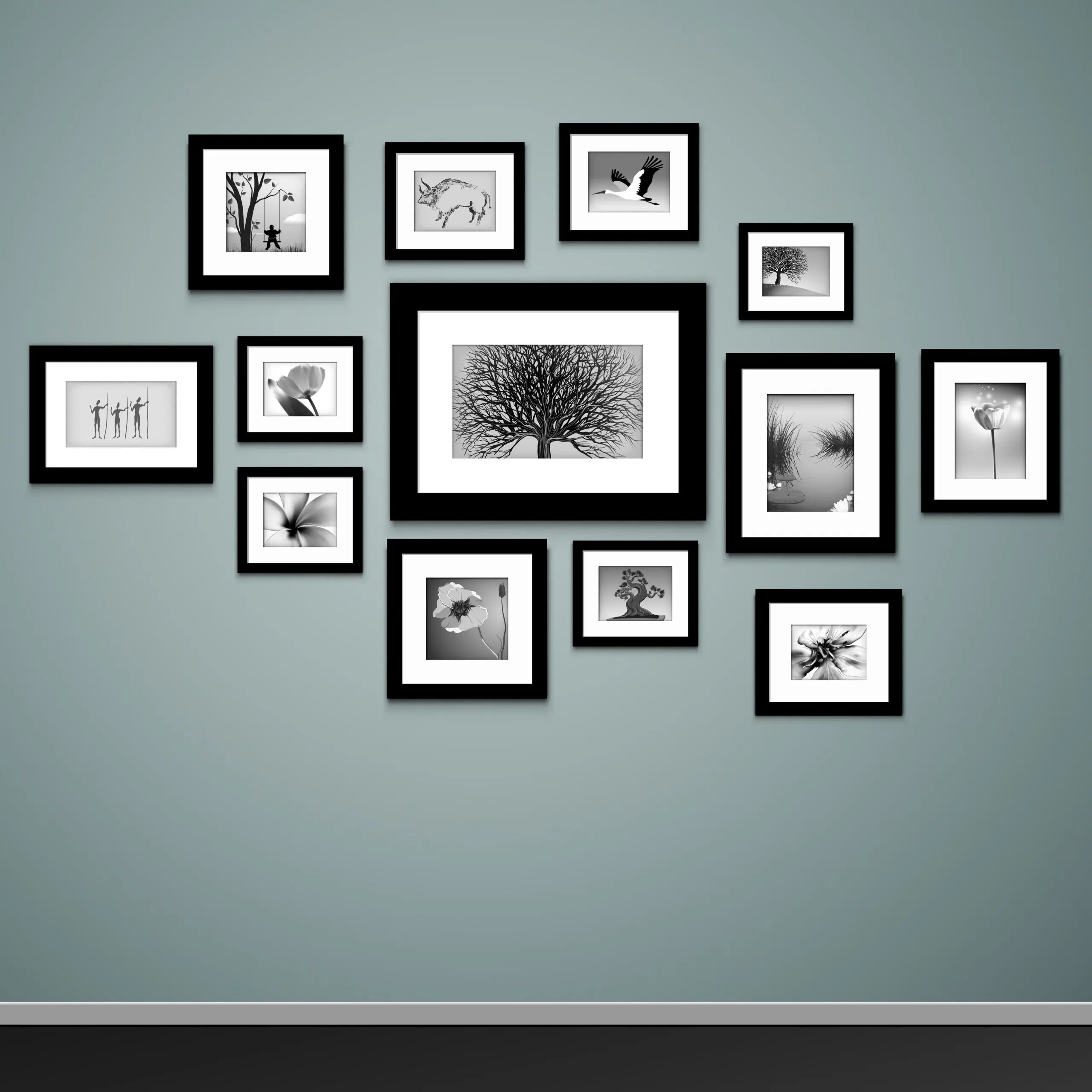 12 Gallery Layouts: Which Gallery Wall Style Fits You Better 8 Frame in Wall|
Wall with frame|
Wall Art