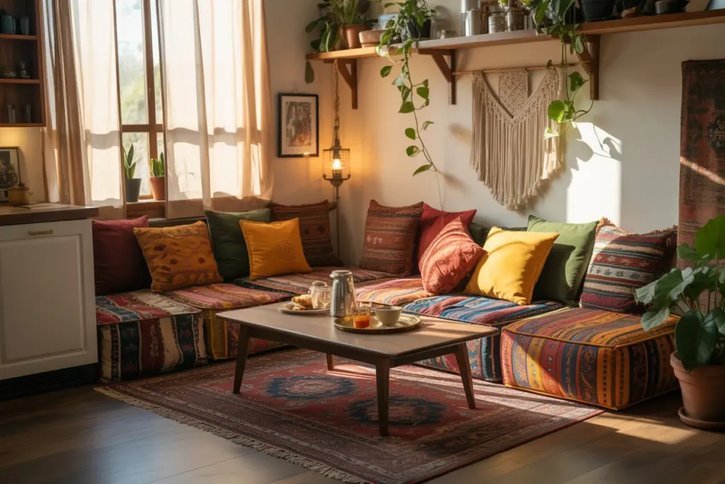 Boho Kitchen Table| Cozy Breakfast Nook